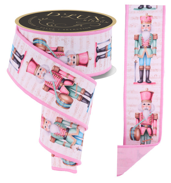 Pink Nutcracker Ribbon 2.5" x 10 yds image 0