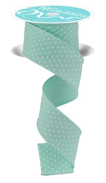 1.5" x 10yd Raised Swiss Dots On Royal image 0