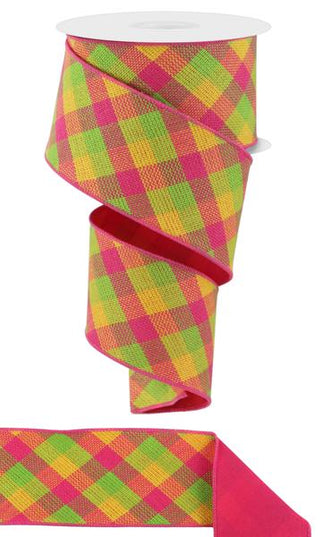 2.5" x 10yd Diag Woven Check/Pg Fused image 0