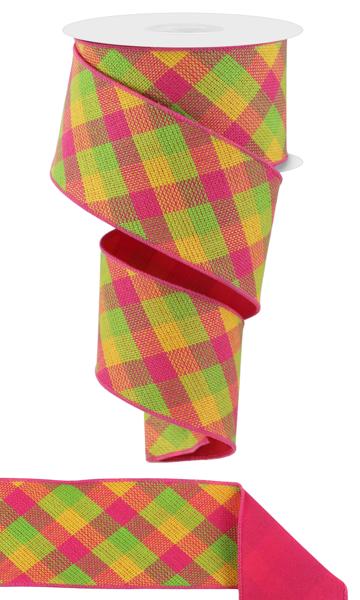 2.5" x 10yd Diag Woven Check/Pg Fused image 0