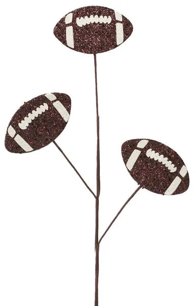24"L Glitter Triple Football Pick