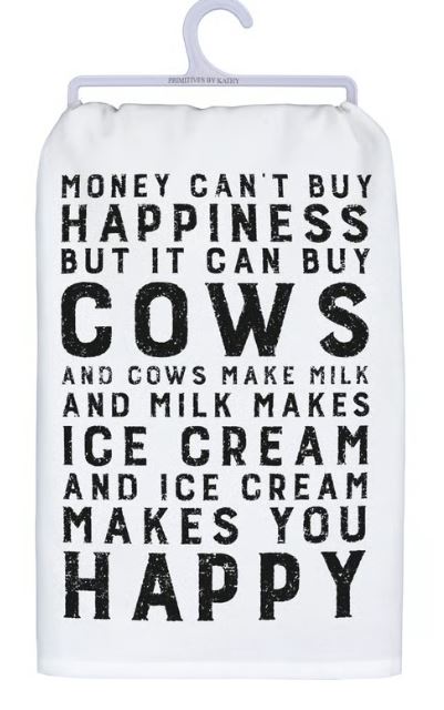 Can Buy Cows Kitchen Towel