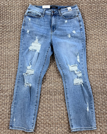 Curvy High Waist Boyfriend Judy Blue Jeans image 0