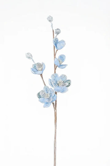 34" Icy Wild Mini Magnolia Spray