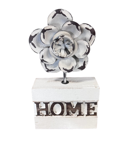 Whitewash Floral Home Sign image 0