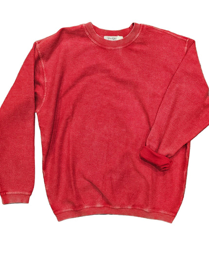 Luxe Corded Sweatshirt - KC Red image 0