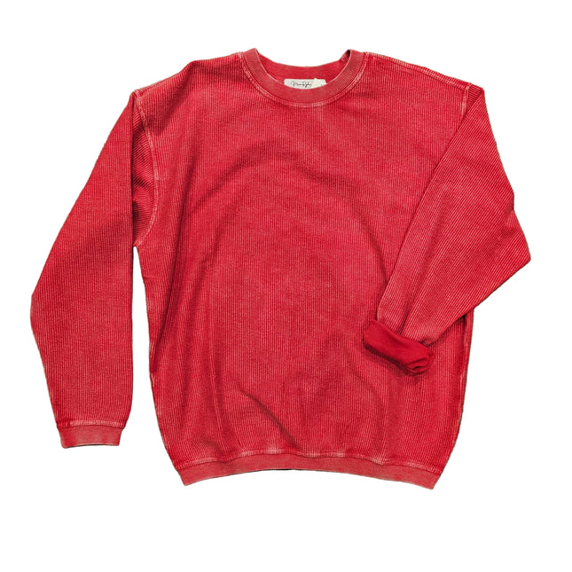 Luxe Corded Sweatshirt - KC Red image 0