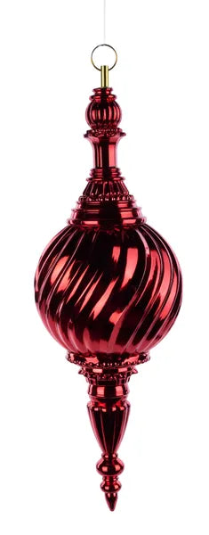 18" Stripe Ball Finial Ornament
