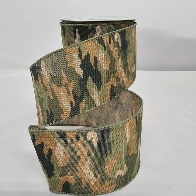 2.5"x10Y Army Camo Service Ribbon image 0