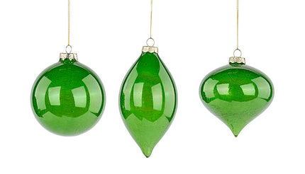 4" Spun Glass Ornament Assorted Color/Shapes