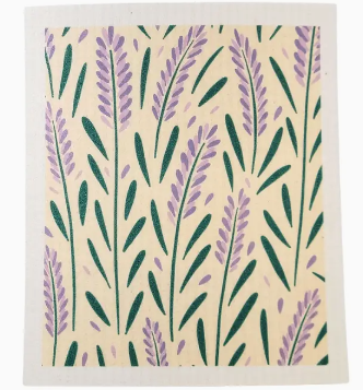 Lavender Patterned Swedish Dishcloth