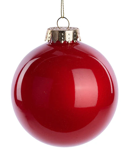 100mm Lacquer/Glass Look Ornament