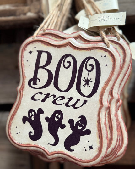 Boo Crew Metal Sign image 0