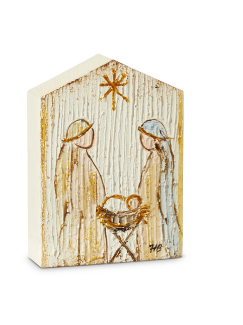 7.75" Holy Family Textured Block