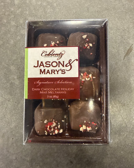 Dark Chocolate holiday mint meltaways - 6 piece