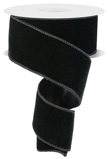 2.5"x10Y Velvet/Satin Backing (Assorted Colors)