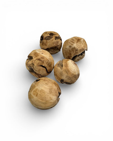 Decorative 4" Wood Orb
