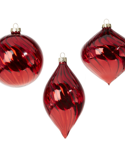 4" Red Blown Glass Ornament