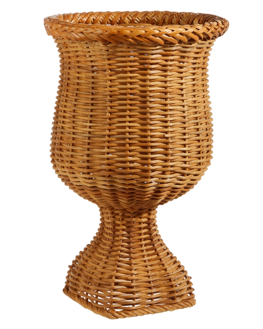 Woven Rattan Urn 19"