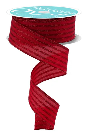 1.5" x 10yd Glitter Vertical Stripe