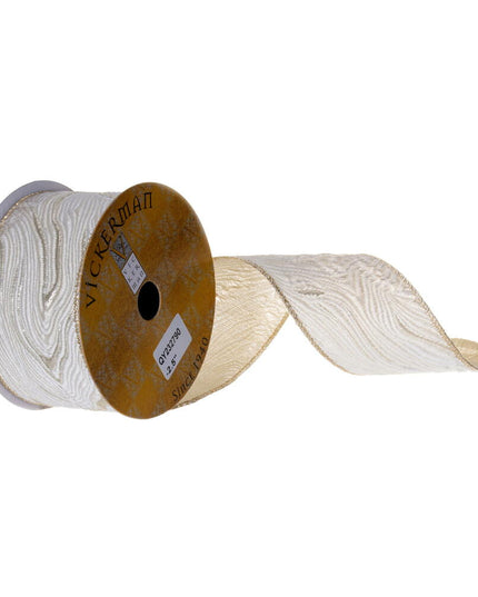 Ivory Abstract Grain Ribbon image 0