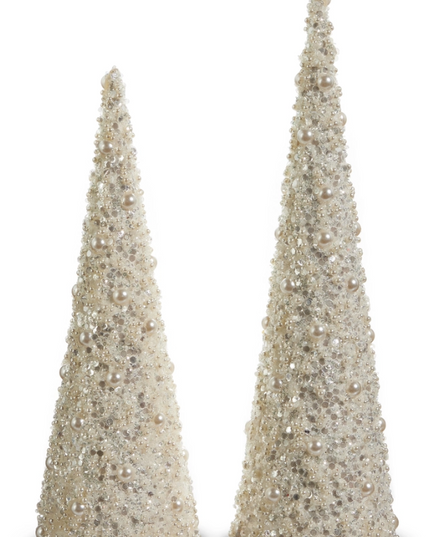 Pearl Embellished Tree Cone
