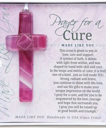 Prayer for A Cure Mosaic Glass Cross