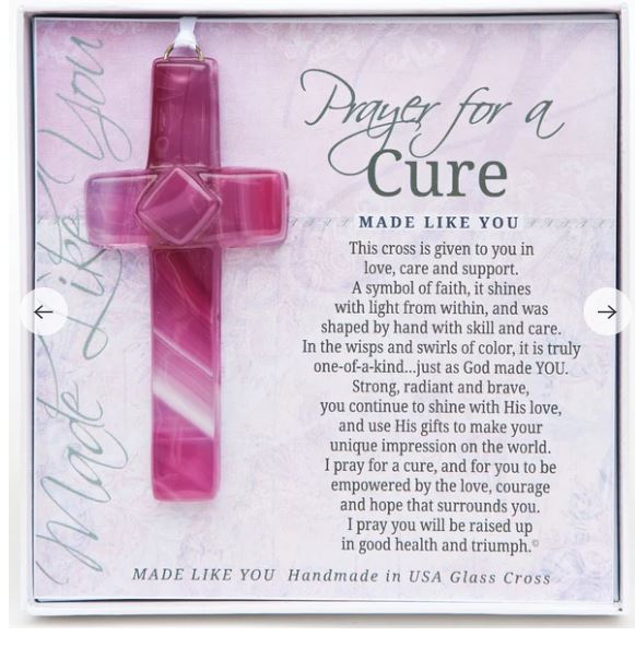 Prayer for A Cure Mosaic Glass Cross