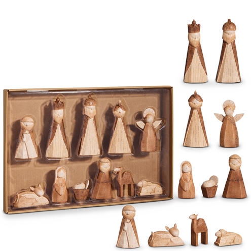 Carved Nativity Set