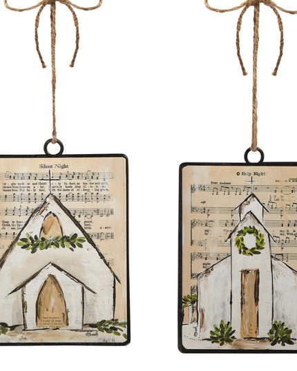 Church Sheet Music Ornament