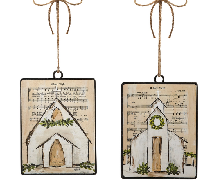 Church Sheet Music Ornament