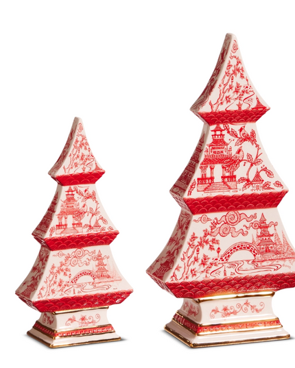 Red Chinoiserie Trees