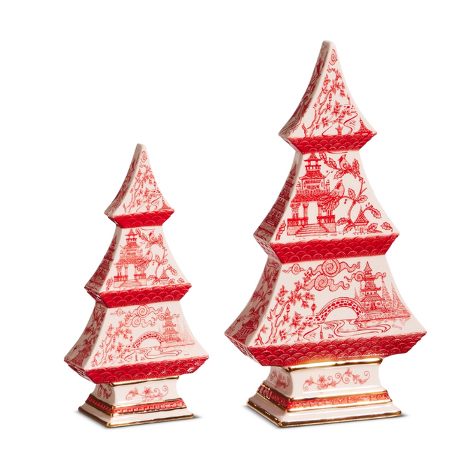 Red Chinoiserie Trees