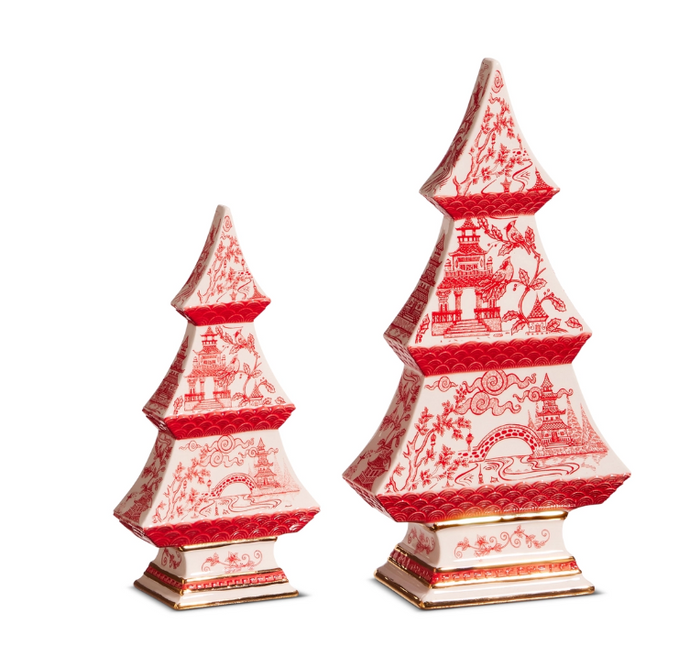 Red Chinoiserie Trees