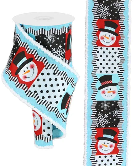 4" x 10yd 2-In-1 Snowman/Ricrac/Drift