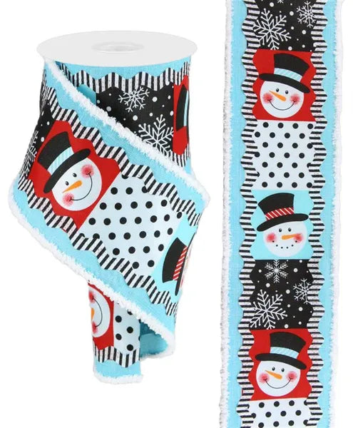 4" x 10yd 2-In-1 Snowman/Ricrac/Drift