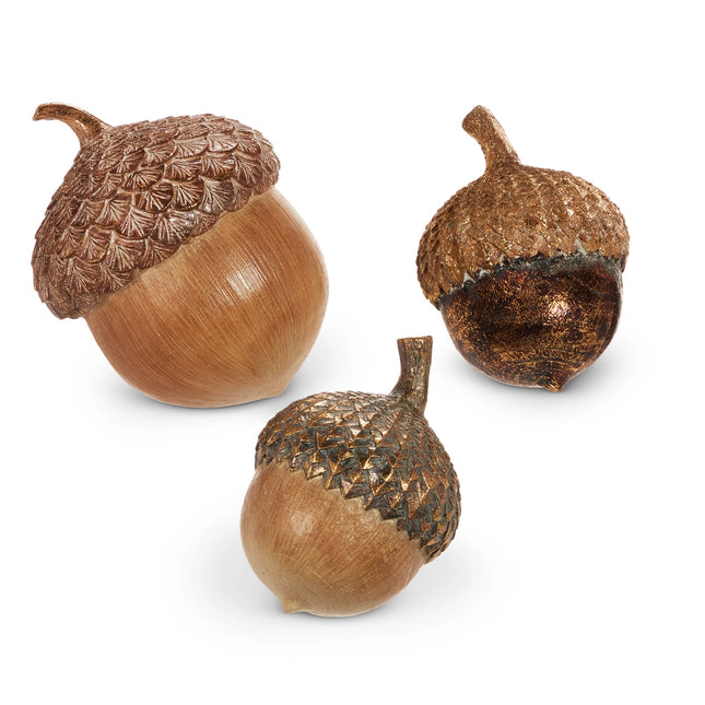 Gilded Acorns Assorted Sizes