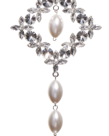 Jewel and Pearl Ornament 6"