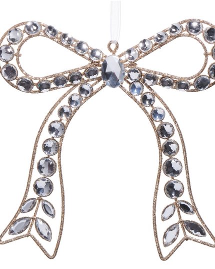 Clear Jewel Bow Ornament