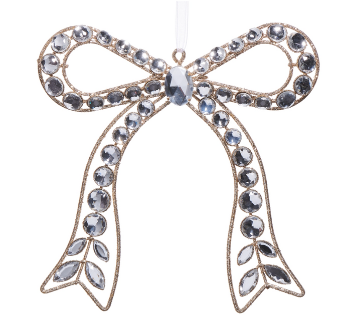 Clear Jewel Bow Ornament