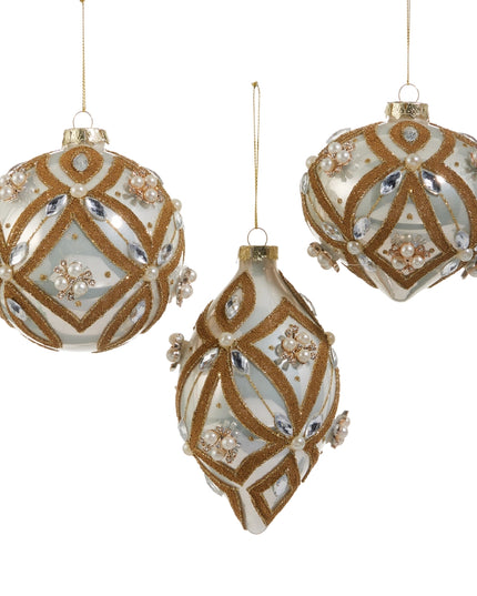 4" Pearl Jewel Embellished Ornament
