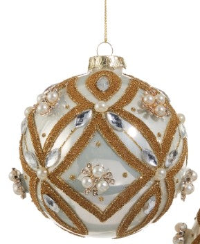 4" Pearl Jewel Embellished Ornament
