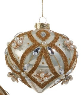 4" Pearl Jewel Embellished Ornament