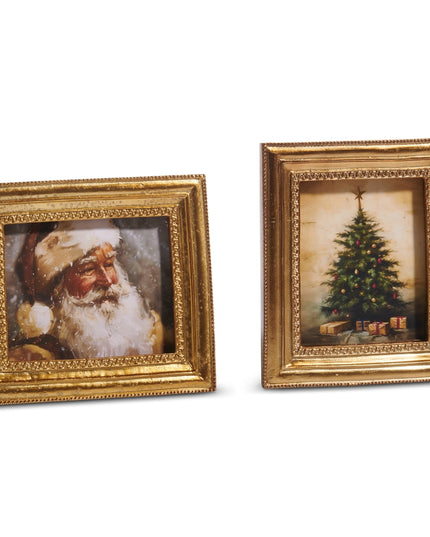 6" Gilded Christmas Framed Art (Assorted)