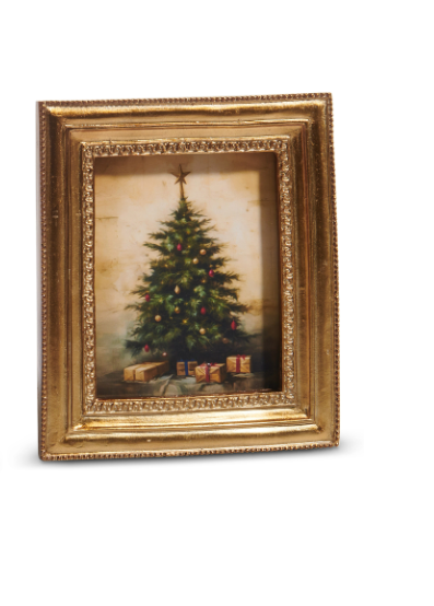 6" Gilded Christmas Framed Art (Assorted)