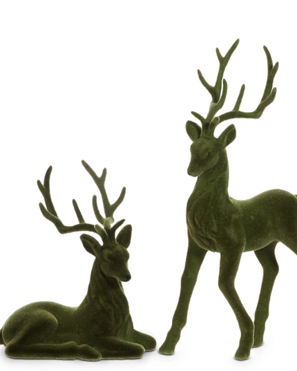 Olive Flocked Deer