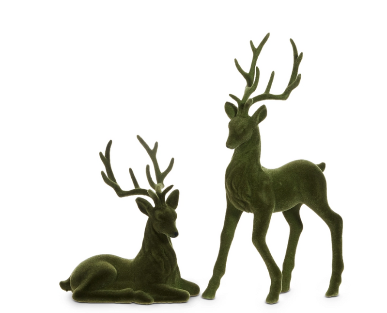 Olive Flocked Deer