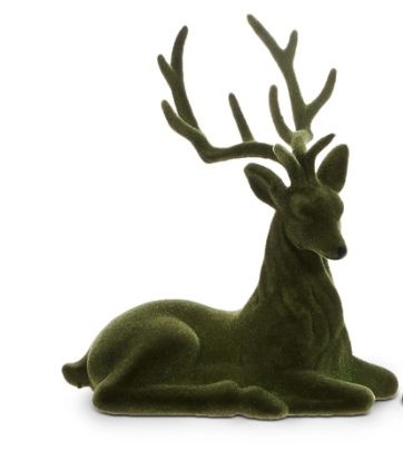 Olive Flocked Deer