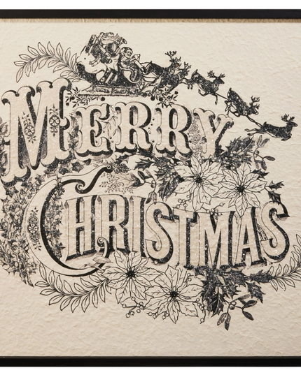 22" Vintage Merry Christmas Wall Art