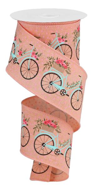 2.5" x 10yd Bicycle On Royal image 0